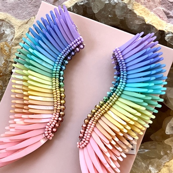 🌺🎉HP🎉🌺 NWT Mignonne Gavigan Madeline Earrings Rainbow Pastel - Picture 9 of 16